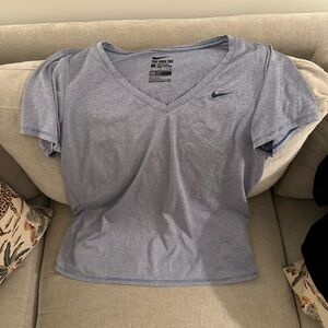 Nike Women's Blue V-Neck Top